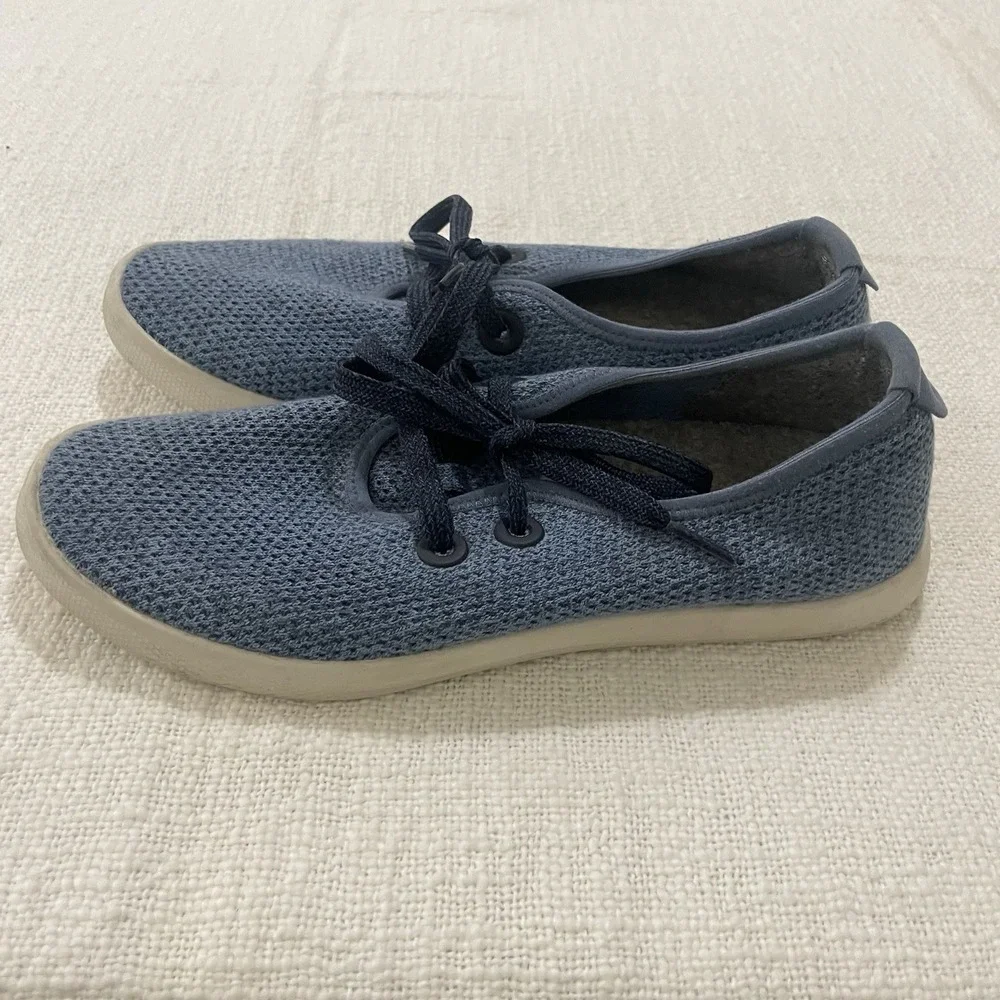 Allbirds Navy Blue Mesh Lace‎ Up Comfort Activewear Casual Shoes TS/W8 Size 8